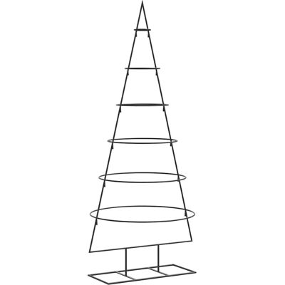 vidaXL Metalen Kerstboom - 150 cm - Zwart - Kerstboom vidaXL Metalen Kerstboom - 150 cm - Zwart - Kerstboom