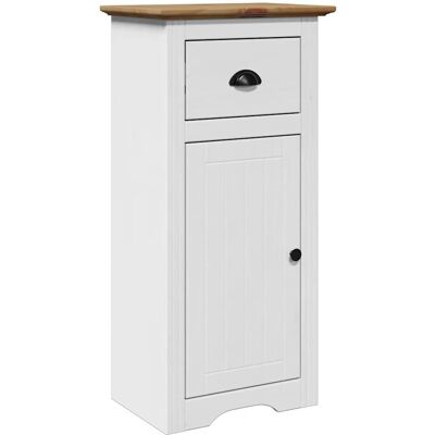 vidaXL Badeværelsesskab BODO Hvid og Brun 44x30x90cm - Badeværelsesmøbel sæt vidaXL Badeværelsesskab BODO Hvid og Brun 44x30x90cm - Badeværelsesmøbel sæt