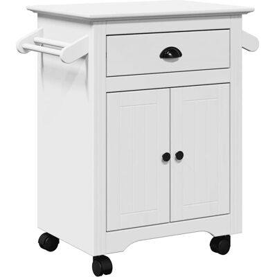 vidaXL BODO Küchentrolley - 72x45x80 cm - Weiß - Küchenwagen vidaXL BODO Küchentrolley - 72x45x80 cm - Weiß - Küchenwagen
