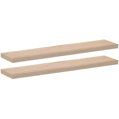 vidaXL Schwebende Regale 2 Stück 110x23.5x4 cm Holzwerkstoff - Wandregale vidaXL Schwebende Regale 2 Stück 110x23.5x4 cm Holzwerkstoff - Wandregale