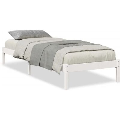 vidaXL 852415 Massivt fyrretræs sengestel 80x220 cm - Hvid vidaXL 852415 Massivt fyrretræs sengestel 80x220 cm - Hvid