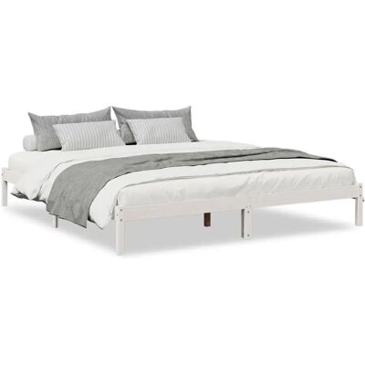 vidaXL Hvidt træ-sengegitter - 180x220 cm vidaXL Hvidt træ-sengegitter - 180x220 cm