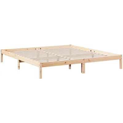 vidaXL Bettgestell 200x220 cm - Rustik Massiv Kiefernholz vidaXL Bettgestell 200x220 cm - Rustik Massiv Kiefernholz