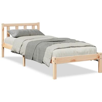 vidaXL Bettgestell 90x210cm Massives Kiefernholz - Rustik Stil vidaXL Bettgestell 90x210cm Massives Kiefernholz - Rustik Stil
