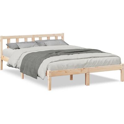 vidaXL 852434 Bettgestell - Rustikal Natur Unterstützung 140x210cm vidaXL 852434 Bettgestell - Rustikal Natur Unterstützung 140x210cm