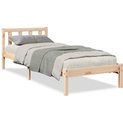 Cadre de lit vidaXL Naturel 80x220 cm Support rustique - Cadre de lit - Publicité Cadre de lit vidaXL Naturel 80x220 cm Support rustique - Cadre de lit - Publicité