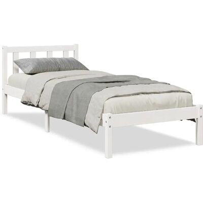 vidaXL Sengeramme - 90x220 cm Massivt gran - Hvid vidaXL Sengeramme - 90x220 cm Massivt gran - Hvid