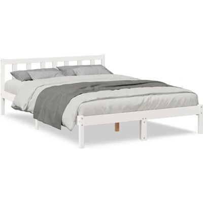 vidaXL Hvid ekstra lang seng 140x220cm - seng vidaXL Hvid ekstra lang seng 140x220cm - seng