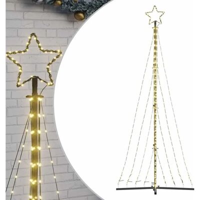vidaXL Led Kerstboom 187-249cm Warmwit - Kerstboom vidaXL Led Kerstboom 187-249cm Warmwit - Kerstboom