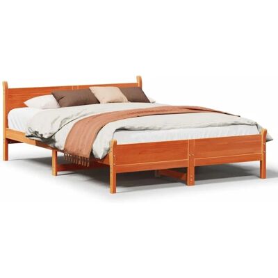 vidaXL Sänkykehys 140x190 cm - Massiivipuun mänty rustiikki vidaXL Sänkykehys 140x190 cm - Massiivipuun mänty rustiikki