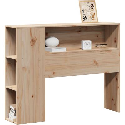 vidaXL Headboard with Storage - 100 cm Solid Wood Pine - Brown - Headboard vidaXL Headboard with Storage - 100 cm Solid Wood Pine - Brown - Headboard
