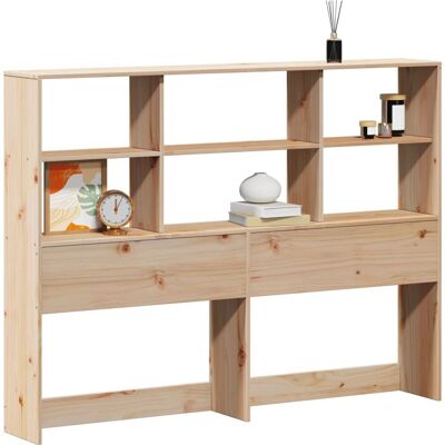 Tête de lit avec rangement vidaXL - 160 cm - Style Rustique - Publicité Tête de lit avec rangement vidaXL - 160 cm - Style Rustique - Publicité