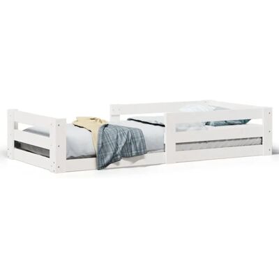 VidaXL Bettrahmen - 75x190cm Weiß Massives Kiefernholz - Stabil & Unterstützend VidaXL Bettrahmen - 75x190cm Weiß Massives Kiefernholz - Stabil & Unterstützend