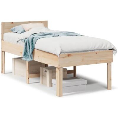 vidaXL Bettrahmen Natur 75x190cm - Bettart vidaXL Bettrahmen Natur 75x190cm - Bettart