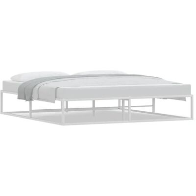 vidaXL Weißes Metallbett 180x200cm - Schlafzimmermöbel vidaXL Weißes Metallbett 180x200cm - Schlafzimmermöbel
