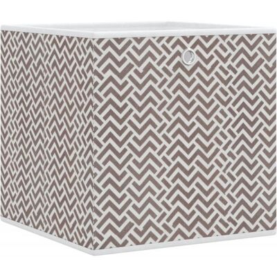 vidaXL Faltbare Aufbewahrungsboxen - 4 Stück - Braun - 32x32x32 cm - Aufbewahrungsorganizer vidaXL Faltbare Aufbewahrungsboxen - 4 Stück - Braun - 32x32x32 cm - Aufbewahrungsorganizer