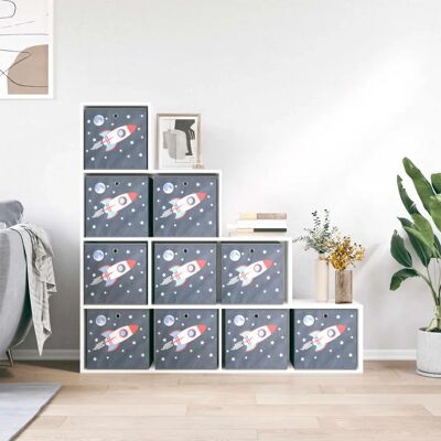 vidaXL Faltboxen - 10 Stk. Grau 32x32x32 cm vidaXL Faltboxen - 10 Stk. Grau 32x32x32 cm