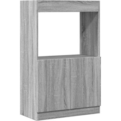 Buffet vidaXL Sonoma Gris 63x33x100 cm - Meuble de rangement Buffet vidaXL Sonoma Gris 63x33x100 cm - Meuble de rangement
