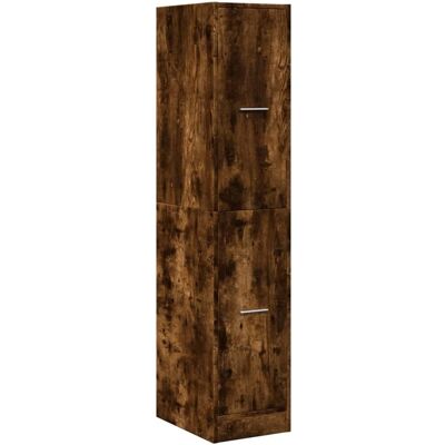 vidaXL Smoked Oak Storage Cabinet - 30x41x144.5 cm Storage Cabinet vidaXL Smoked Oak Storage Cabinet - 30x41x144.5 cm Storage Cabinet