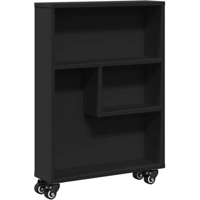vidaXL Narrow Storage Trolley Black - Storage Trolley vidaXL Narrow Storage Trolley Black - Storage Trolley