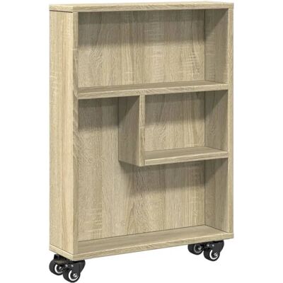 vidaXL Sonoma Eiche Schmaler Stauraumwagen - Wohnzimmermöbel vidaXL Sonoma Eiche Schmaler Stauraumwagen - Wohnzimmermöbel
