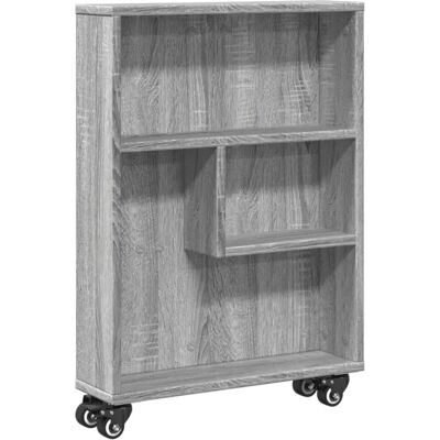 vidaXL Smalle Opbergwagen Grijs Sonoma - Woonkamer Boekenkast vidaXL Smalle Opbergwagen Grijs Sonoma - Woonkamer Boekenkast