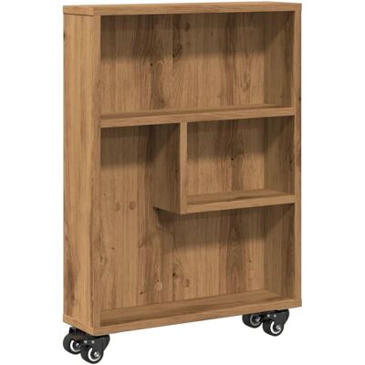 vidaXL Artisan Eichen Lagerwagen - 48x13x68cm - Stauraumwagen vidaXL Artisan Eichen Lagerwagen - 48x13x68cm - Stauraumwagen