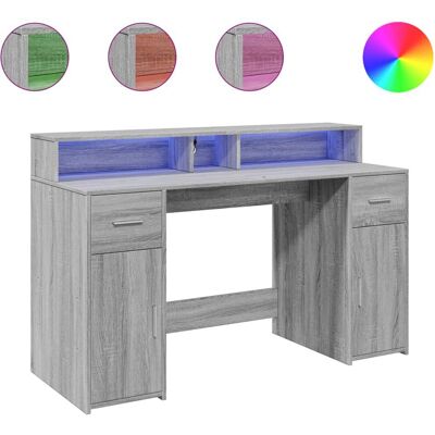 vidaXL 3309425 Schreibtisch mit LED - Holzwerkstoff vidaXL 3309425 Schreibtisch mit LED - Holzwerkstoff