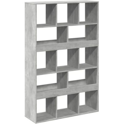 VidaXL Engineered Wood Grauer Raumteiler - Bücherregal VidaXL Engineered Wood Grauer Raumteiler - Bücherregal