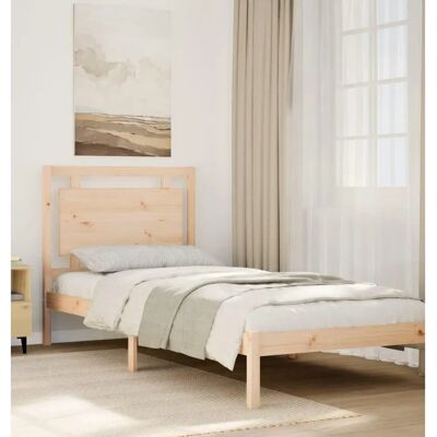 vidaXL Houten Bed Frame 100x220 cm Rustieke Ondersteuning vidaXL Houten Bed Frame 100x220 cm Rustieke Ondersteuning