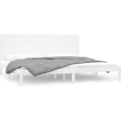 vidaXL Wit 200x210cm Bedframe - Massief dennenhout vidaXL Wit 200x210cm Bedframe - Massief dennenhout