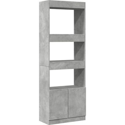 vidaXL Highboard Beton Grau 63x33x180 cm - Wohnzimmerschrank vidaXL Highboard Beton Grau 63x33x180 cm - Wohnzimmerschrank