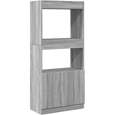 vidaXL Korkeahylly harmaa Sonoma 63x33x180 cm - Kirjahylly vidaXL Korkeahylly harmaa Sonoma 63x33x180 cm - Kirjahylly