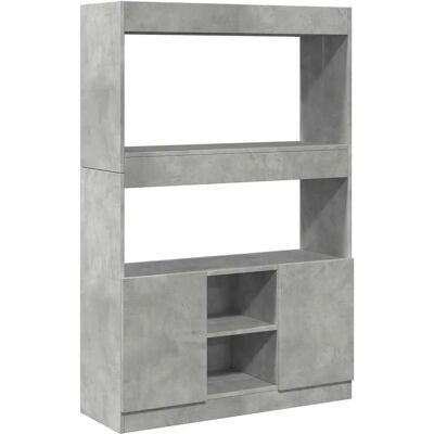 vidaXL Betonggrau 92x33x140 cm Highboard Aufbewahrungsorganisator - Sideboard vidaXL Betonggrau 92x33x140 cm Highboard Aufbewahrungsorganisator - Sideboard