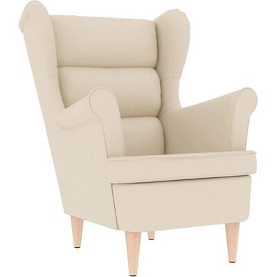 Chaise d'accent VidaXL Blanc en Lin - Chaise d'accent - Publicité Chaise d'accent VidaXL Blanc en Lin - Chaise d'accent - Publicité