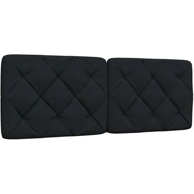 vidaXL Kopfteil-Kissen Stoff Schwarz - Kopfteil-Kissen vidaXL Kopfteil-Kissen Stoff Schwarz - Kopfteil-Kissen