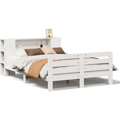 vidaXL Sengestel - Hvid 135x190 cm - Massivt Træ vidaXL Sengestel - Hvid 135x190 cm - Massivt Træ