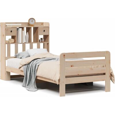 vidaXL Bett mit Regale 135x190 cm Massivkiefer vidaXL Bett mit Regale 135x190 cm Massivkiefer