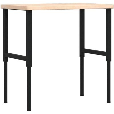 vidaXL Værkstedsskab 100x60x(73-99,5) cm Massivt eg Rektangulær - Værkstedsskab vidaXL Værkstedsskab 100x60x(73-99,5) cm Massivt eg Rektangulær - Værkstedsskab