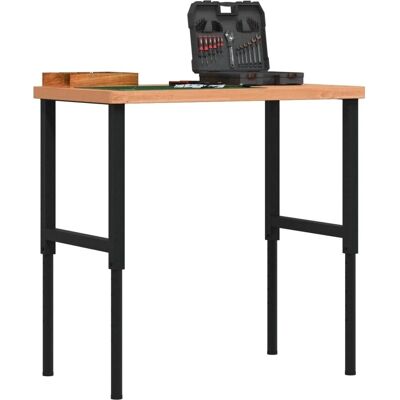 vidaXL Arbejdsbænk 100x60x73-99,5cm Massivt bøgetræ Rektangulær vidaXL Arbejdsbænk 100x60x73-99,5cm Massivt bøgetræ Rektangulær