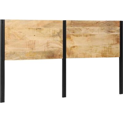 vidaXL Hoofdbord 180cm mangohout en ijzer - Bed Accessoire vidaXL Hoofdbord 180cm mangohout en ijzer - Bed Accessoire