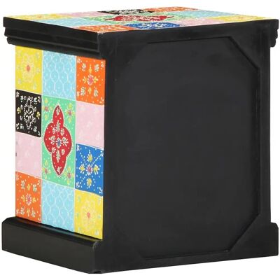 vidaXL Nachttisch - Natürliches Holz, Buntes Patchwork - Schlafzimmermöbel vidaXL Nachttisch - Natürliches Holz, Buntes Patchwork - Schlafzimmermöbel