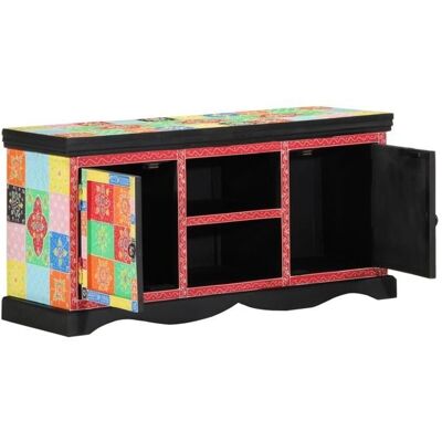 VidaXL Meuble TV Style Bohème Multicolore en Bois de Mango - Type de TV - Publicité VidaXL Meuble TV Style Bohème Multicolore en Bois de Mango - Type de TV - Publicité