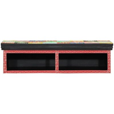 Vidaxl Wandmontiertes TV-Möbel - Moderner Kunsthandwerksstil - Multicolor-Finish - Langlebiges Sperrholz - Geräumige Aufbewahrung Vidaxl Wandmontiertes TV-Möbel - Moderner Kunsthandwerksstil - Multicolor-Finish - Langlebiges Sperrholz - Geräumige Aufbewahrung