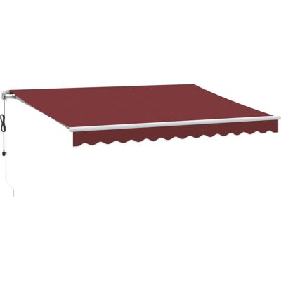 vidaXL Automatische Uitrekbare Luifel Bordeaux - Zonnescherm, 350x250 cm vidaXL Automatische Uitrekbare Luifel Bordeaux - Zonnescherm, 350x250 cm