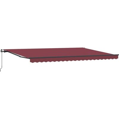 vidaXL Burgundy 500x300cm Markise mit Handbetrieb vidaXL Burgundy 500x300cm Markise mit Handbetrieb