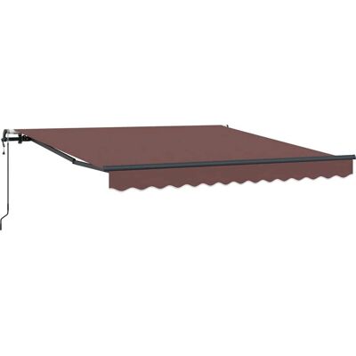 vidaXL Automatic Retractable Awning Brown 300x250 cm - Retractable Awning vidaXL Automatic Retractable Awning Brown 300x250 cm - Retractable Awning