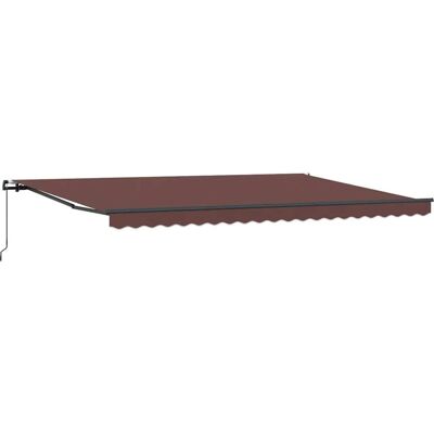 vidaXL 500x300 cm Braune Einziehbare Markise - Markisen vidaXL 500x300 cm Braune Einziehbare Markise - Markisen