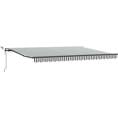 vidaXL Anthrazit & Weiß Markise - UV-beständig, 450x300 cm vidaXL Anthrazit & Weiß Markise - UV-beständig, 450x300 cm