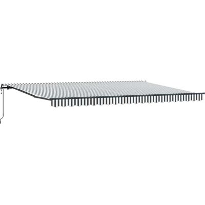 vidaXL Anthracite & White 500x300cm Retractable Awning vidaXL Anthracite & White 500x300cm Retractable Awning